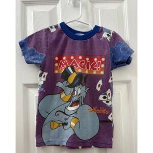 Disney Aladdin Genie Purple Graphic T-Shirt Kids